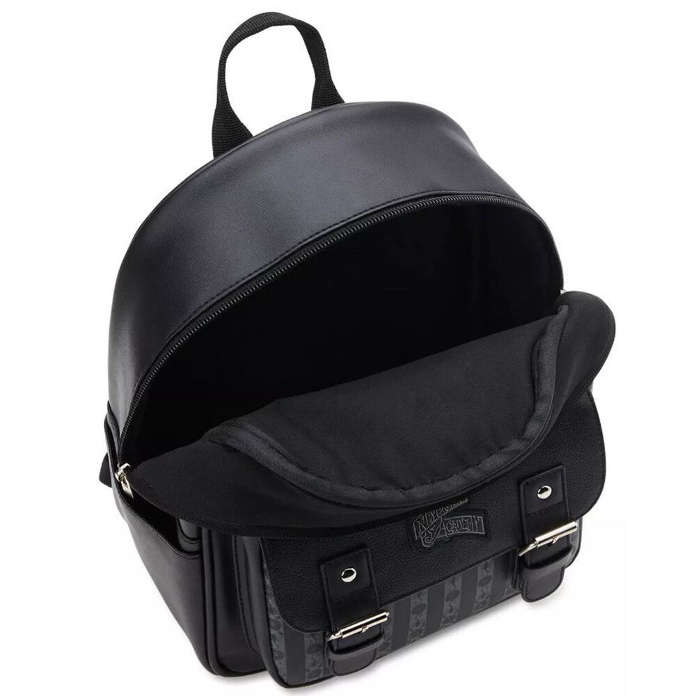 WEDNESDAY Addams Women's Mini Backpack Black 118976 Nevermore Academy NWT - Picture 3 of 4